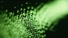 Macro close up super slow motion 1000 fps dynamic vertical video. Create pulse wave in dark black green background. Purity clean water vibrant effect. Wave surface vibration oil liquid in green color - Powered by Shutterstock - Get 15% off with code: PIKWIZARD15