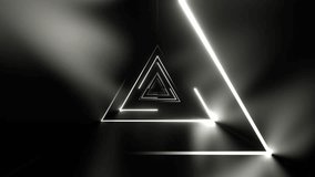 White Beautiful Neon Triangular Tunnel Background VJ Loop - Powered by Shutterstock - Get 15% off with code: PIKWIZARD15