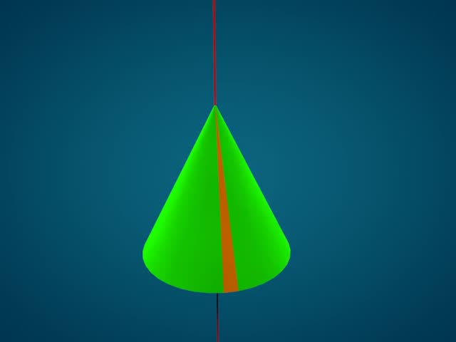 three dimensional rotating cone model mathematics geometric objects