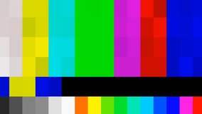 animated No Signal Television Test Pattern Stripes Glitch effect . 4K Video Television screen error. SMPTE color bars technical problems animation - Powered by Shutterstock - Get 15% off with code: PIKWIZARD15
