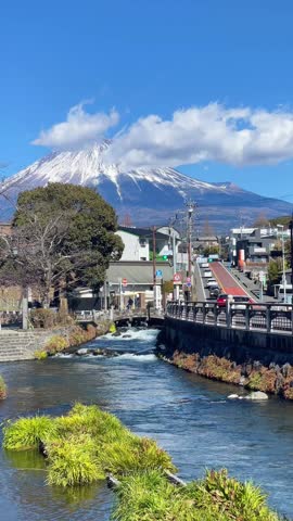View of Mount Fuji ,Fujinomiya Shi, Shizuoka, Japan.