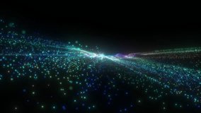 Abstract Particle Flow Animation with Glowing Light Effects in 4K Motion at 60fps - Powered by Shutterstock - Get 15% off with code: PIKWIZARD15