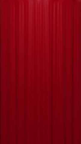 falling red curtain on green screen background for embedding the image or video of your choice - vertical video - 3D rendering