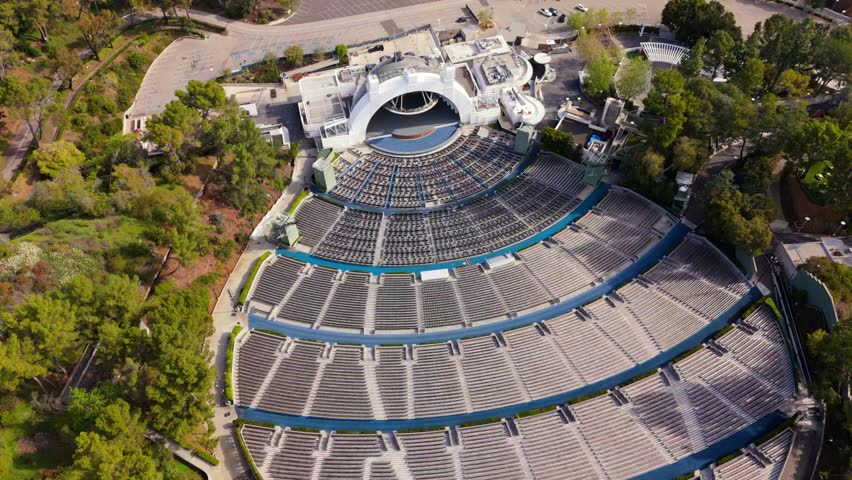 Aerial View of Hollywood Bowl Amphitheater, Los Angeles, California