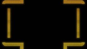 Yellow orange frame border rectangle  animation 3d technology abstract modern background, neon flashing tunnel and blinking flash lights stage backlights copy space for logos, titles , intro backdrop - Powered by Shutterstock - Get 15% off with code: PIKWIZARD15