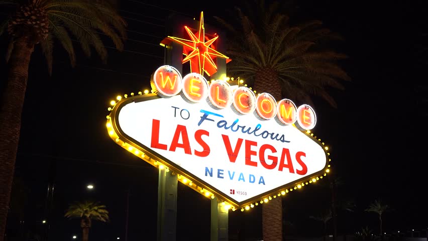 The Las Vegas neon sign on the strip