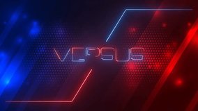 illuminated neon versus green screen background. Battle headline, confrontation and comparison template - Powered by Shutterstock - Get 15% off with code: PIKWIZARD15