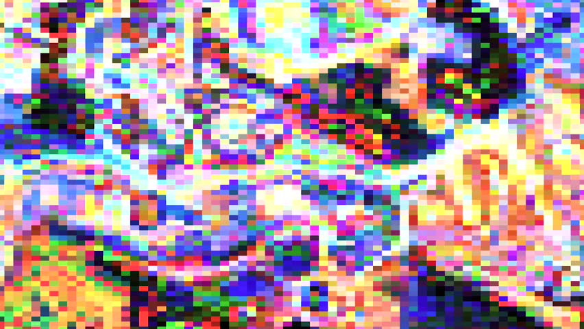 Vibrant Abstract Colorful Patterns Illustrated Through Unique Pixelated Art Forms. Motion