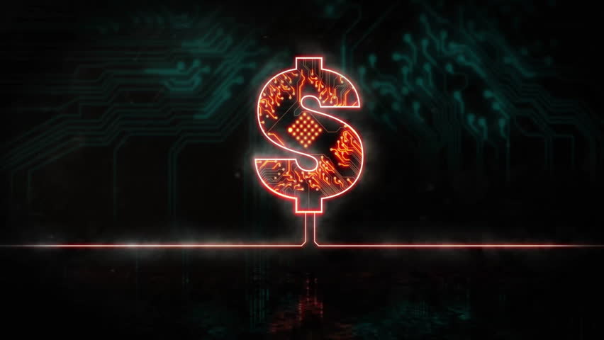 Digital dollar sign with binary numbers and data processing animation. Currency, finance, technology, computing, economy - Powered by Shutterstock - Get 15% off with code: PIKWIZARD15
