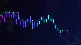 Glowing lines on financial graph with fluctuating data points in animation style. Finance, economy, analytics, trading, investment, projection - Powered by Shutterstock - Get 15% off with code: PIKWIZARD15