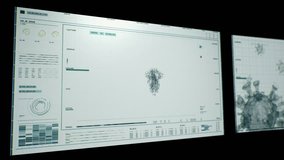 Covid-19 protein structure is being analyzed to create a vaccine from the newest virus that continues to rapidly spread out. Covid-19 Spike protein structure. Computer screen. - Powered by Shutterstock - Get 15% off with code: PIKWIZARD15