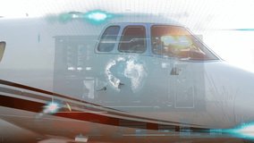 In school, child watching animation of futuristic digital interface in classroom. Education, technology, innovation, learning, virtual, screen - Powered by Shutterstock - Get 15% off with code: PIKWIZARD15