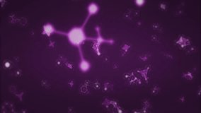 In animation, purple glowing stars and shapes forming in dark sky clouds. Fantasy, magical, celestial, night, galaxy, mystical - Powered by Shutterstock - Get 15% off with code: PIKWIZARD15