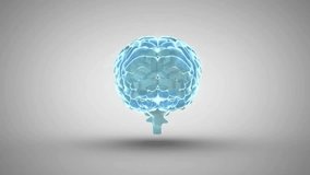 Animation of transparent brain over geometric diagrams and mathematical equations. Science, mathematics, anatomy, technology, neural, concept - Powered by Shutterstock - Get 15% off with code: PIKWIZARD15