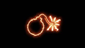 Boom animation. Boomb barning animation.fire animation - Powered by Shutterstock - Get 15% off with code: PIKWIZARD15