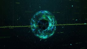 Animation of digital heart icons connecting over abstract globe with data network. Technology, connectivity, communication, futuristic, internet - Powered by Shutterstock - Get 15% off with code: PIKWIZARD15