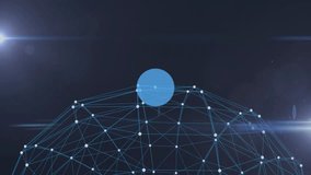 Animation of digital music and media icons connected by lines and nodes. Technology, network, connectivity, interface, multimedia, communication - Powered by Shutterstock - Get 15% off with code: PIKWIZARD15