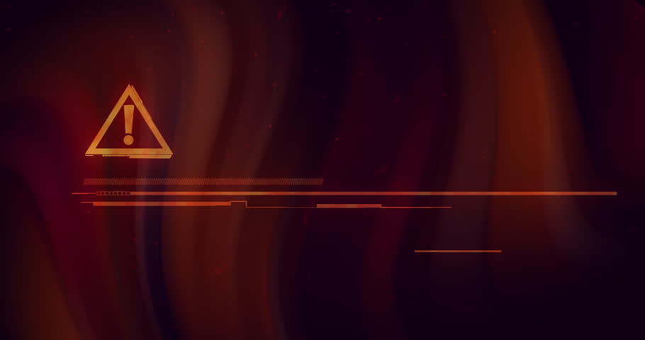 Immediate Action Required text over fiery background with danger warning animation. Alert, emergency, hazard, urgency, safety, caution