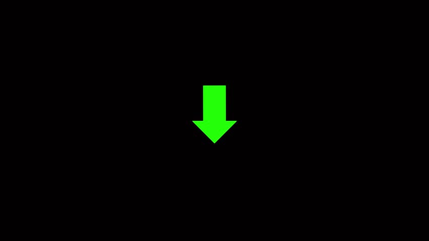 arrow pointing down animation. Download sign. Download arrow animation. Bouncing up and down white arrow.