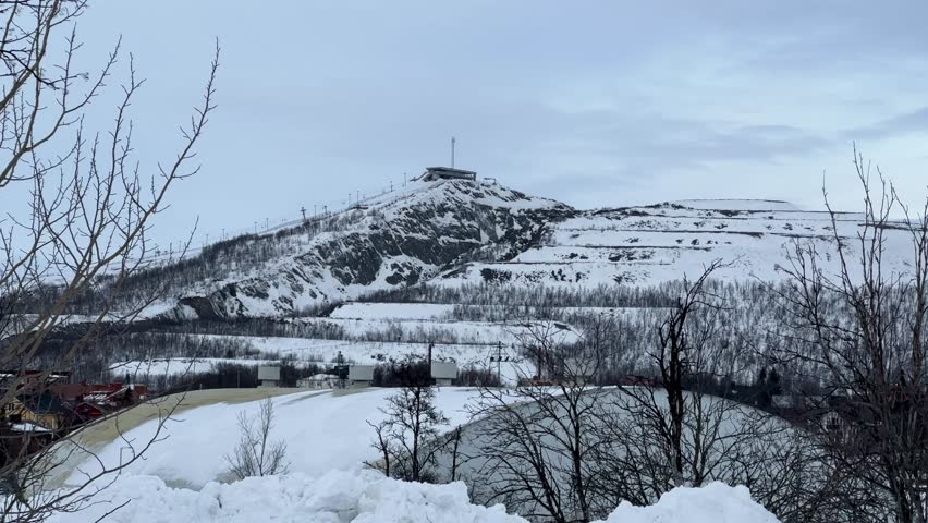 Ski resort Luossabacken Kiruna northernmost city in Sweden Scandinavia Norrbotten province of Lapland