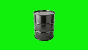 black industrial oil drum green screen or chroma key animation - Powered by Shutterstock - Get 15% off with code: PIKWIZARD15