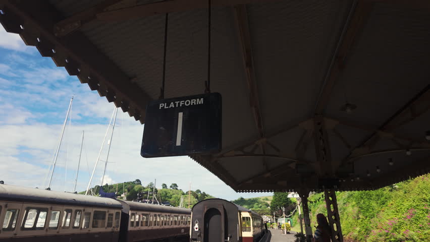Platform number 1 sign at a railway station