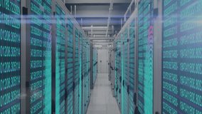 Digital network connections overlaying servers with TECH text in data center. Technology, connectivity, communication, infrastructure, innovation, cloud computing - Powered by Shutterstock - Get 15% off with code: PIKWIZARD15