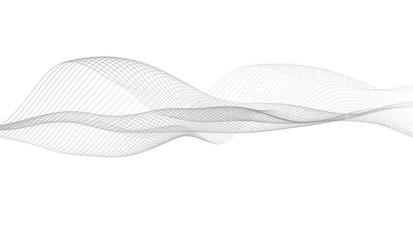 Abstract wave on white background. Wave drawing of lines. Technological background .