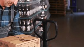 Smiling man in warehouse with digital network connections overlay animation. logistics, business, technology, innovation, networking - Powered by Shutterstock - Get 15% off with code: PIKWIZARD15