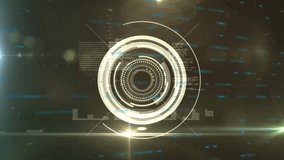 Animation of digital interface with financial data and circular patterns in school. Finance, technology, futuristic, abstract, innovation - Powered by Shutterstock - Get 15% off with code: PIKWIZARD15