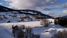 Winter Switzerland nature valley mountain ski resort log cabin cozy holiday destination - Powered by Shutterstock - Get 15% off with code: PIKWIZARD15