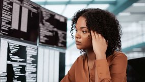 Unhappy Sad Developer Programmer Woman In Stress Coding Software On Computer - Powered by Shutterstock - Get 15% off with code: PIKWIZARD15