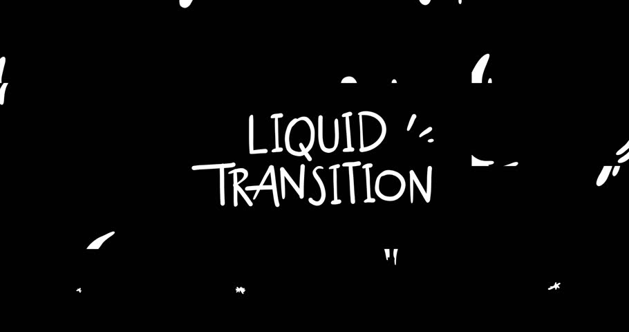 Liquid Transitions Animated Pack. Hand-Drawn Flowing Motion Loops with Smooth Drips and Splashes. Fluid Ink and Paint Transitions. Organic Handcrafted Motion Effects. Isolated on Black.