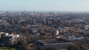 Amazing panoramic view of Dublin, Ireland, showcasing its urban skyline and coastline - Powered by Shutterstock - Get 15% off with code: PIKWIZARD15