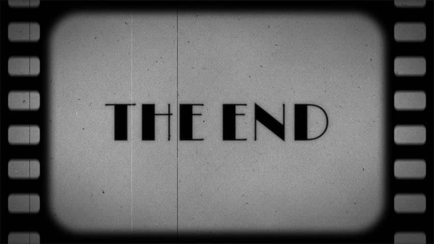  The End Old Film Background