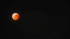 Wide Timelapse of the red blood moon Total Lunar Eclipse on March 14th, 2025 - Powered by Shutterstock - Get 15% off with code: PIKWIZARD15