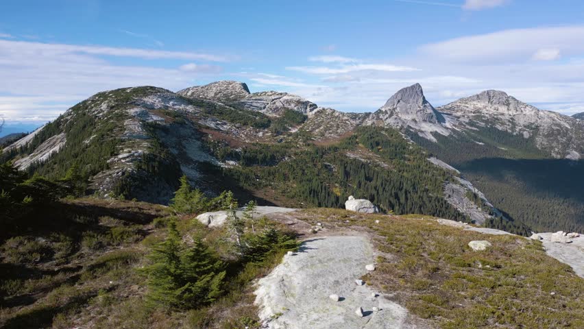 British Columbia Mountain Landscape: A Breathtaking View of Peaks and Forests