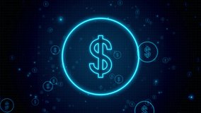 Dollar Sign Symbols Technology Background Loop - Powered by Shutterstock - Get 15% off with code: PIKWIZARD15
