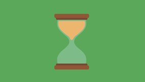 Hourglass or sand timer flipping animation on green background - Powered by Shutterstock - Get 15% off with code: PIKWIZARD15