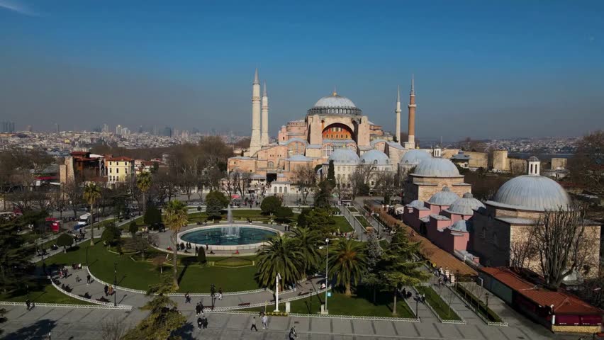 Stunning aerial perspective captures Hagia Sophia