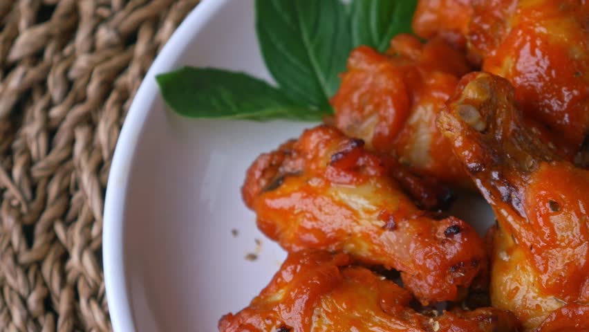 Classic New Orleans BBQ Roasted chicken buffalo wings.