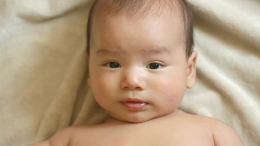 close-happy-three-month-old-baby-boy-stock-footage-video-100-royalty