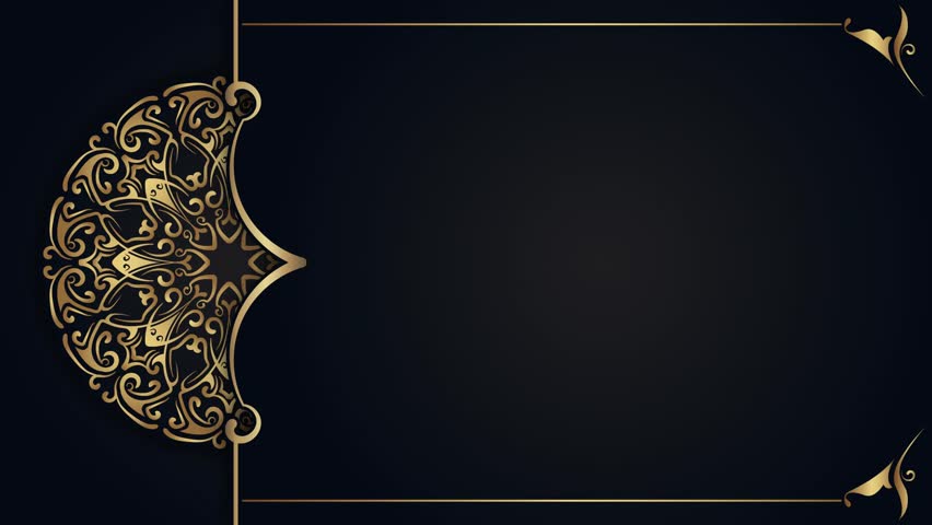 Animated background, shiny frame with rotating gold 