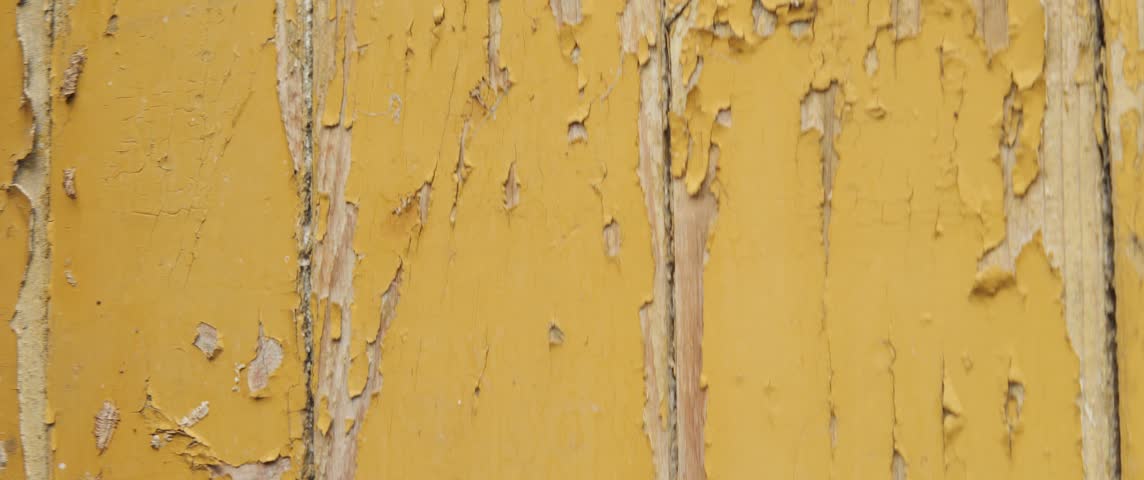 Close-up of peeled door paint 5.7K anamorphic video