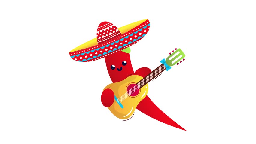 Cinco de Mayo Mexican Festival Animated Horizontal Background