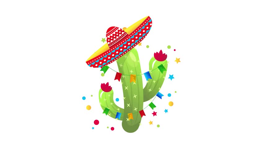 Cinco de Mayo Mexican Festival Animated Horizontal Background