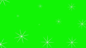 white shining sparkle stars animation with a green background blinking star luxury green screen animation spark or shine star overlay loop animation - Powered by Shutterstock - Get 15% off with code: PIKWIZARD15