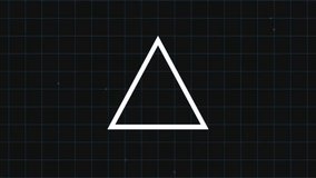 Animation of geometric shapes rotating on futuristic digital interface with dark grid. Abstract, technology, motion, graphic, seamless - Powered by Shutterstock - Get 15% off with code: PIKWIZARD15