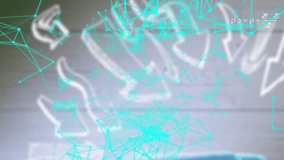 Animation of network connections processing data over mathematical equations. Technology, digital, innovation, communication, connectivity, analytics - Powered by Shutterstock - Get 15% off with code: PIKWIZARD15