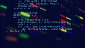 Computer code overlaying digital network connections and data processing animation. Technology, connectivity, software, cyberspace, futuristic, programming - Powered by Shutterstock - Get 15% off with code: PIKWIZARD15